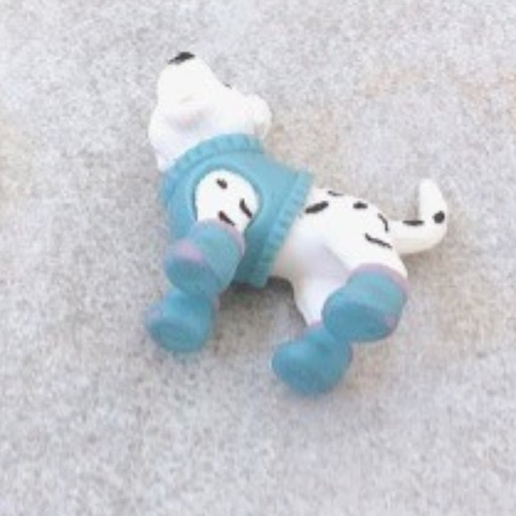 VINTAGE Polly Pocket Dog and Dog Bowl pet - Picture 4 of 4